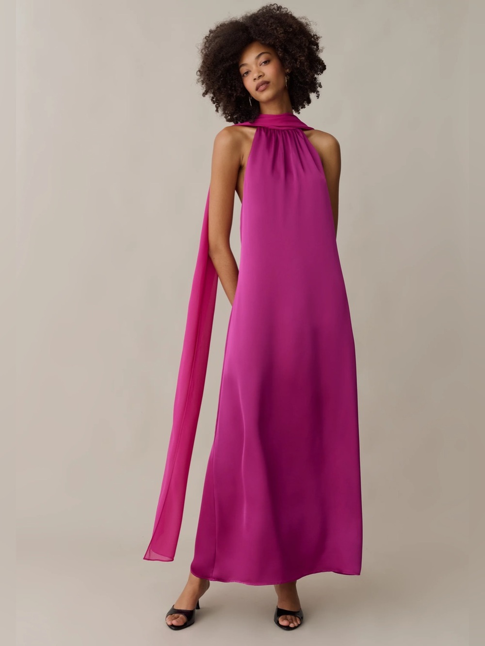 Few Moda o.p.t Alessia Open-Back Maxi Dress in Orchid